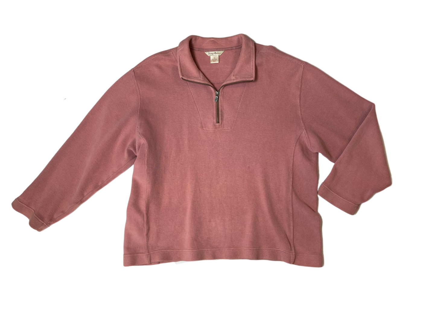 Tommy Bahamas Peach Fine Ribbed Pull-Over Jacket Size XL Channel your inner island vibes with the Tommy Bahamas Peach Fine Ribbed Pull-Over Jacket. With its 1/4 zip Tommy Bahamas Peachy Fine Ribbed Pull Over JacketThis cozy jacket is sure to keep the chill off. Wear for an easy day out.