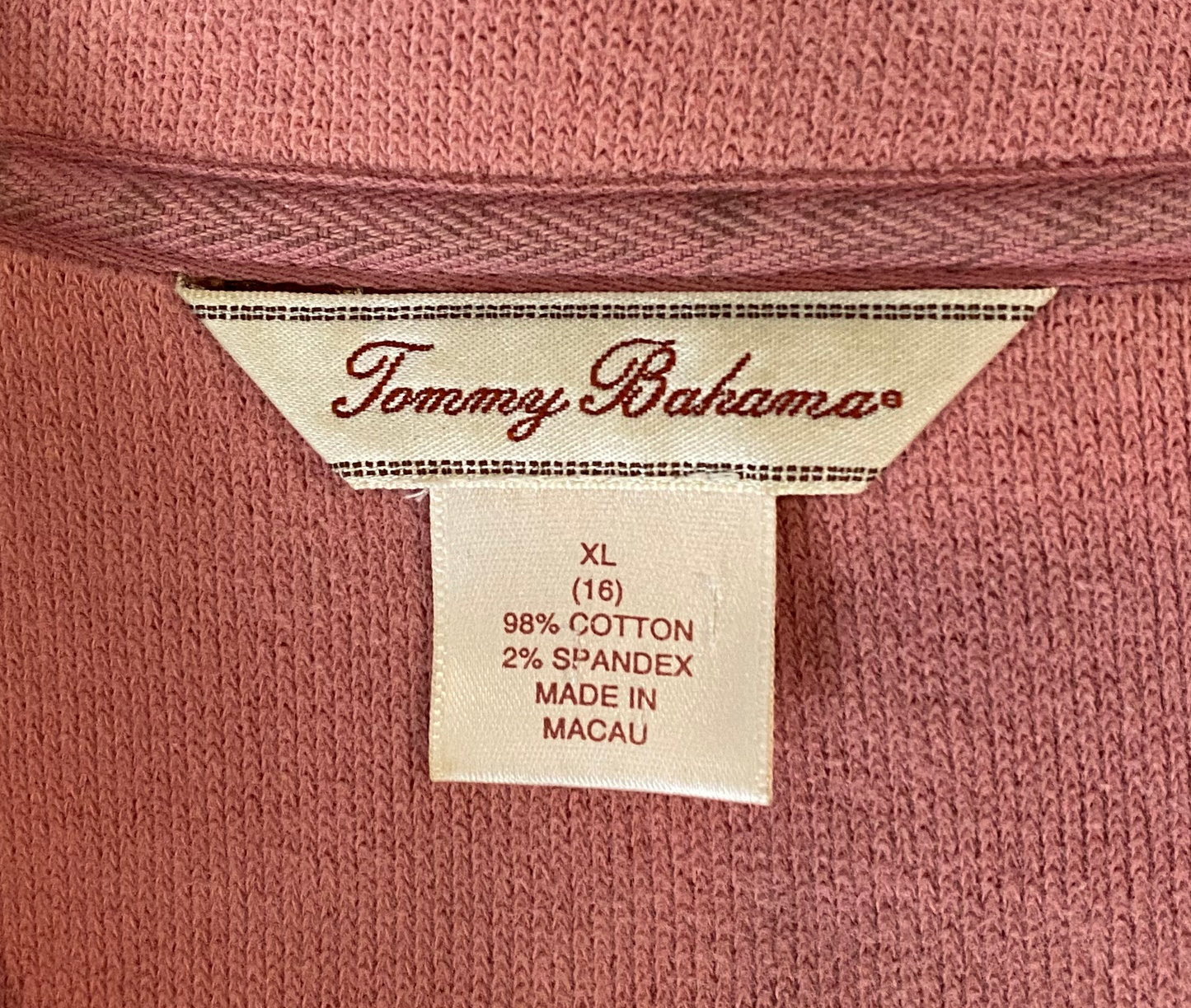 Tommy Bahamas Peach Fine Ribbed Pull-Over Jacket Size XL Channel your inner island vibes with the Tommy Bahamas Peach Fine Ribbed Pull-Over Jacket. With its 1/4 zip Tommy Bahamas Peachy Fine Ribbed Pull Over JacketThis cozy jacket is sure to keep the chill off. Wear for an easy day out.