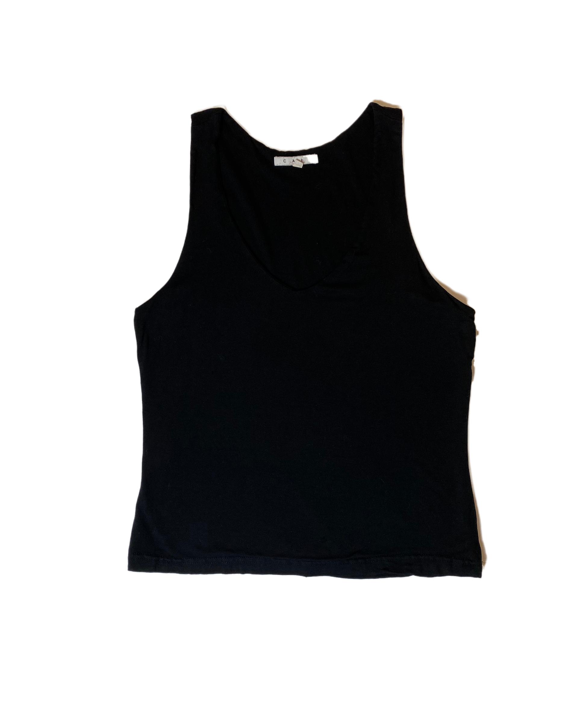 CAbi Black V-Neck Sleeveless Top This is a great basic v-neck tank. Wear as is, or as a layering piece.
