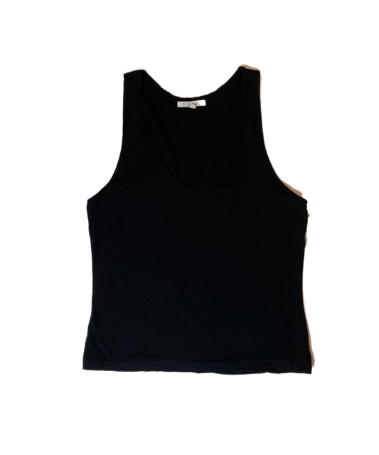 CAbi Black V-Neck Sleeveless Top This is a great basic v-neck tank. Wear as is, or as a layering piece.