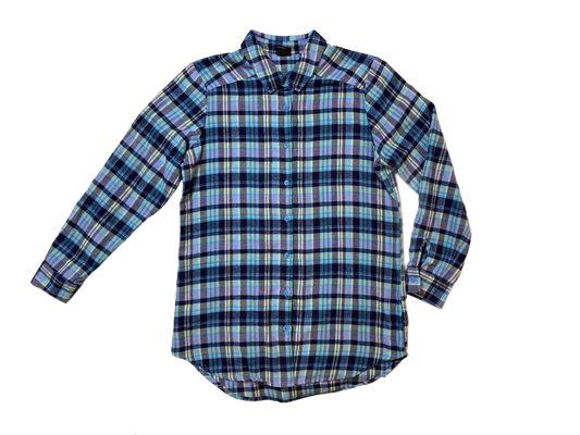 Free Press Long Sleeve Bule Flannel This soft flannel has so many great colors in it, it will match any outfi