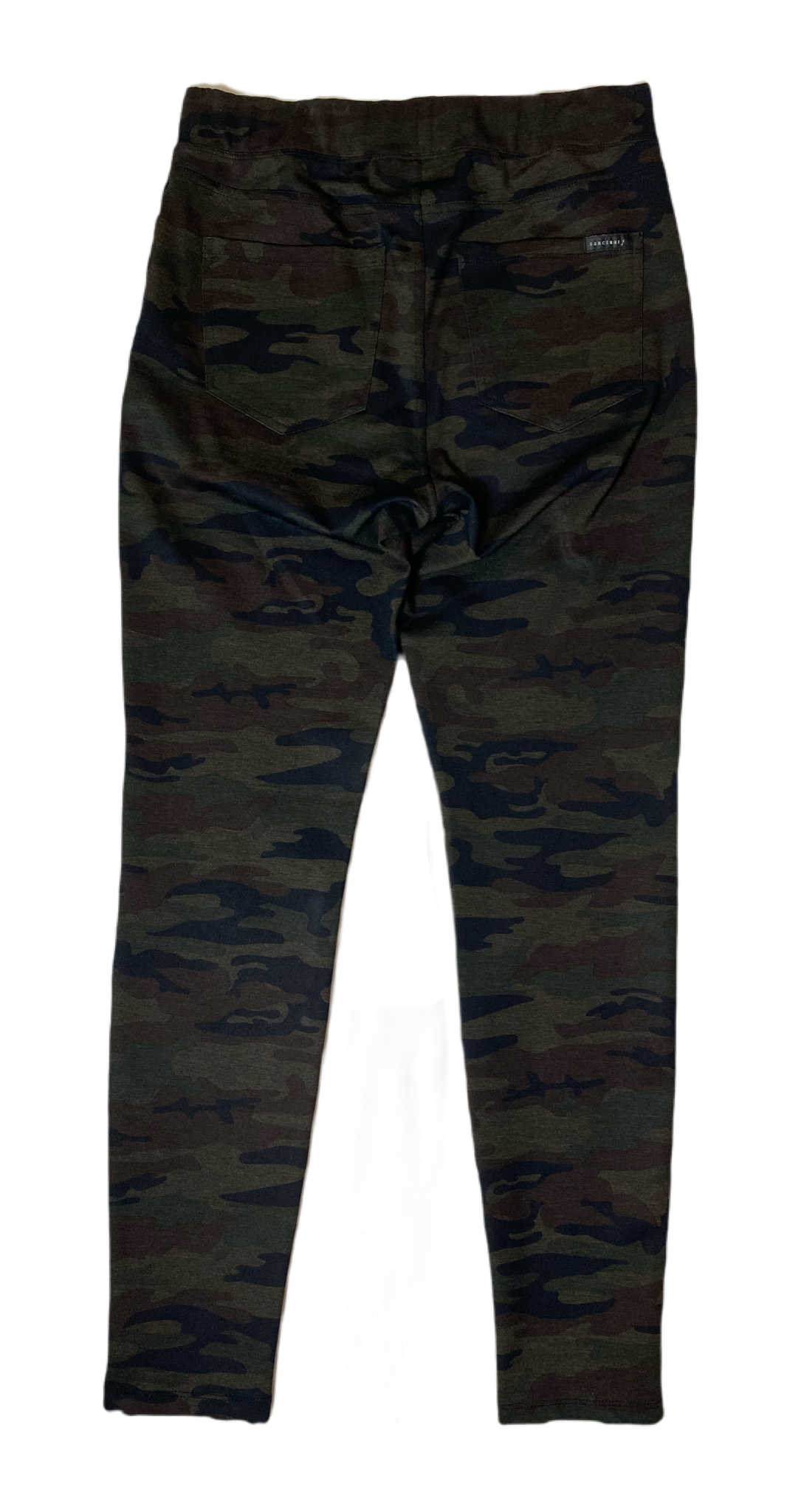 Sanctuary Dark Camo Leggings Dark camo thick fabric leggings with back pockets.Fashionable & comfortable! Wear these this fall with tall boots, denim jacket and a scarf!