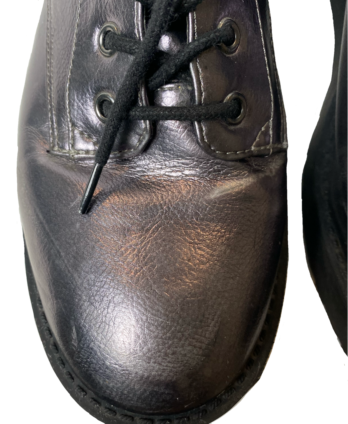 Divided Pewter Metallic Lace Up Combat BootReally fun and comfy boots perfect for adding a little funk to your day!
