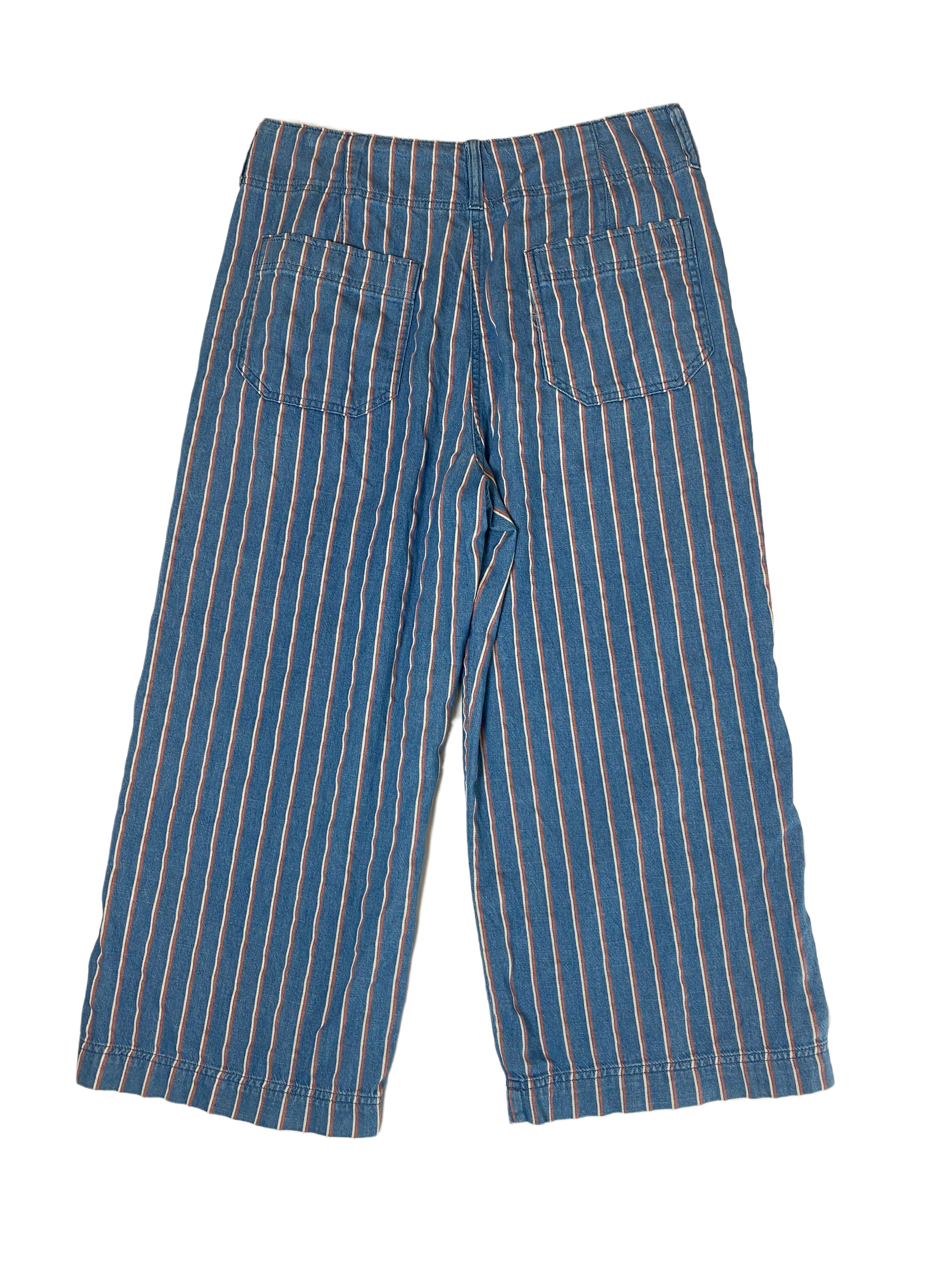 American Eagle Side Button Striped Denim Pant Love these! Such a fun and unique look. Wear with flats and a fitted top for an easy on the go look.  These will be you