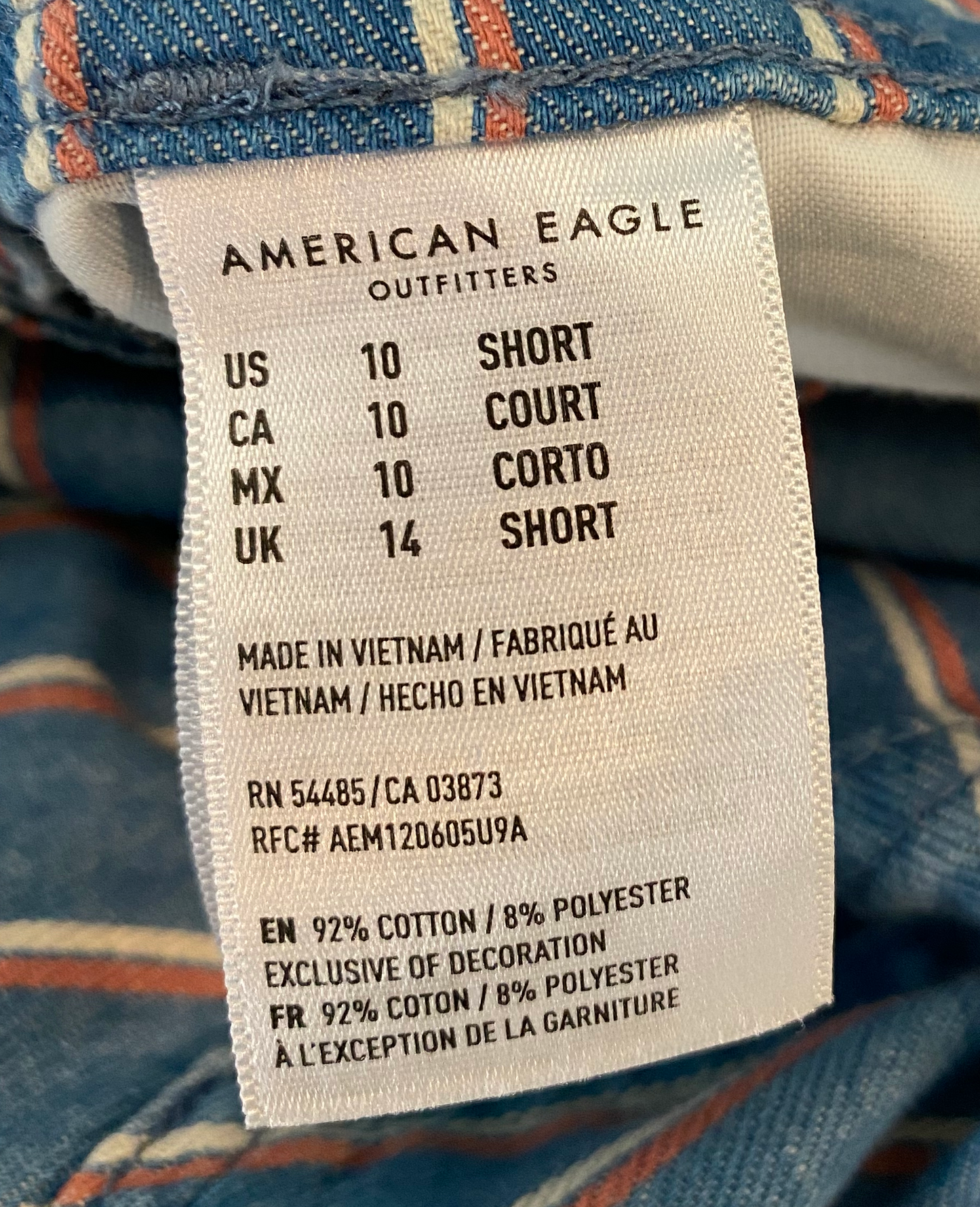American Eagle Side Button Striped Denim Pant Love these! Such a fun and unique look. Wear with flats and a fitted top for an easy on the go look.  These will be you
