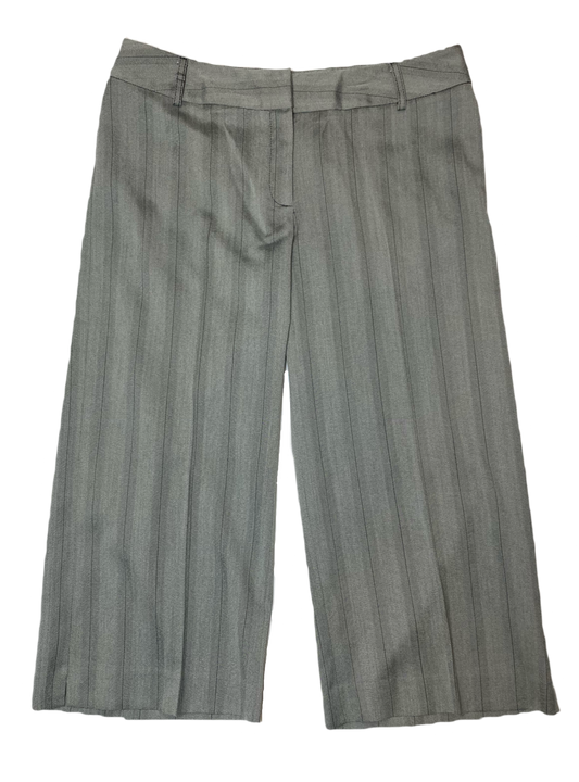 White House Black Market Grey Wide Leg CaprisGrey with thin black stripe wide leg capris. Flat front with back slit pockets.
Wear in the summer with heels or in the fall with boots! Cute year round!