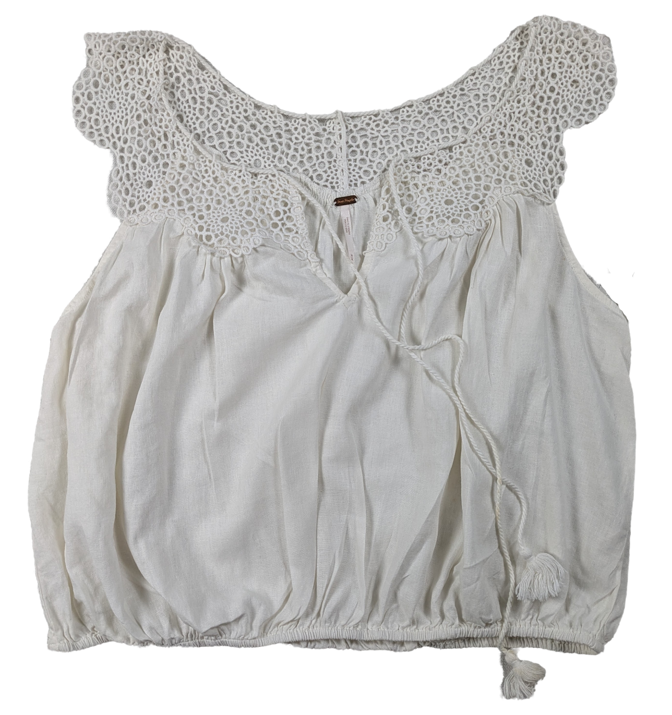Free People Clover Crochet Sleeveless Camisole Top Size Medium This Sleeveless Camisole by Free People is perfect for warm weather! With its delicate Clover Crochet 