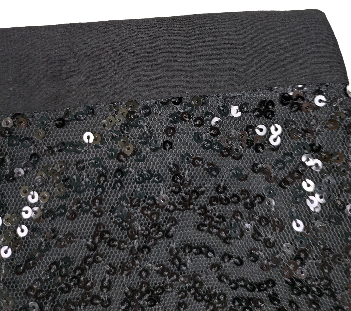 J Crew Factory Black Sequin Miniskirt Size 12