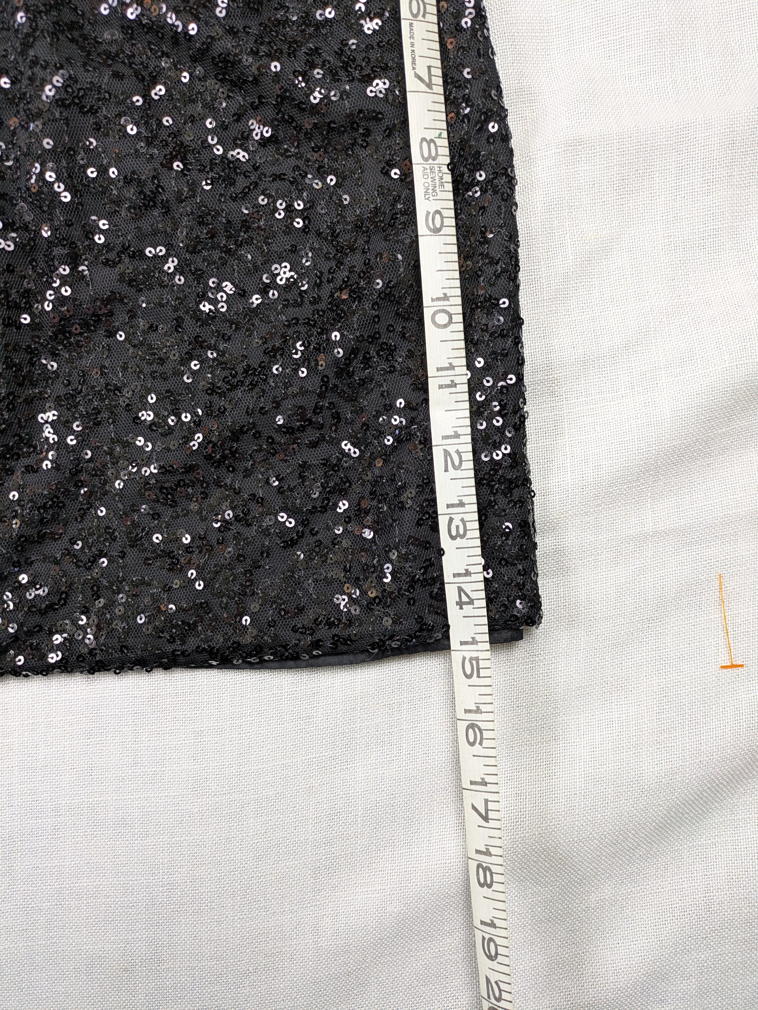 J Crew Factory Black Sequin Miniskirt Size 12