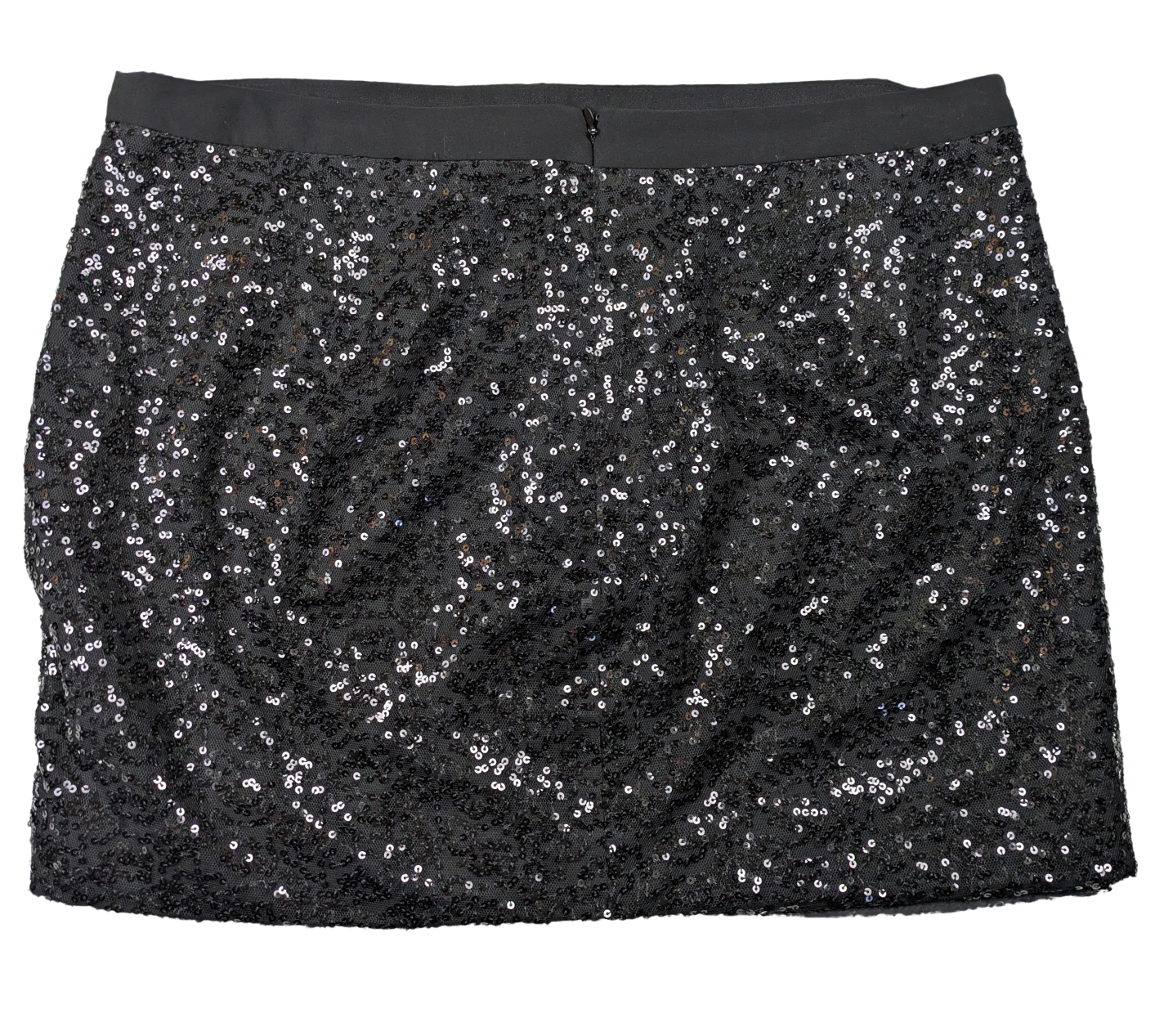 J Crew Factory Black Sequin Miniskirt Size 12