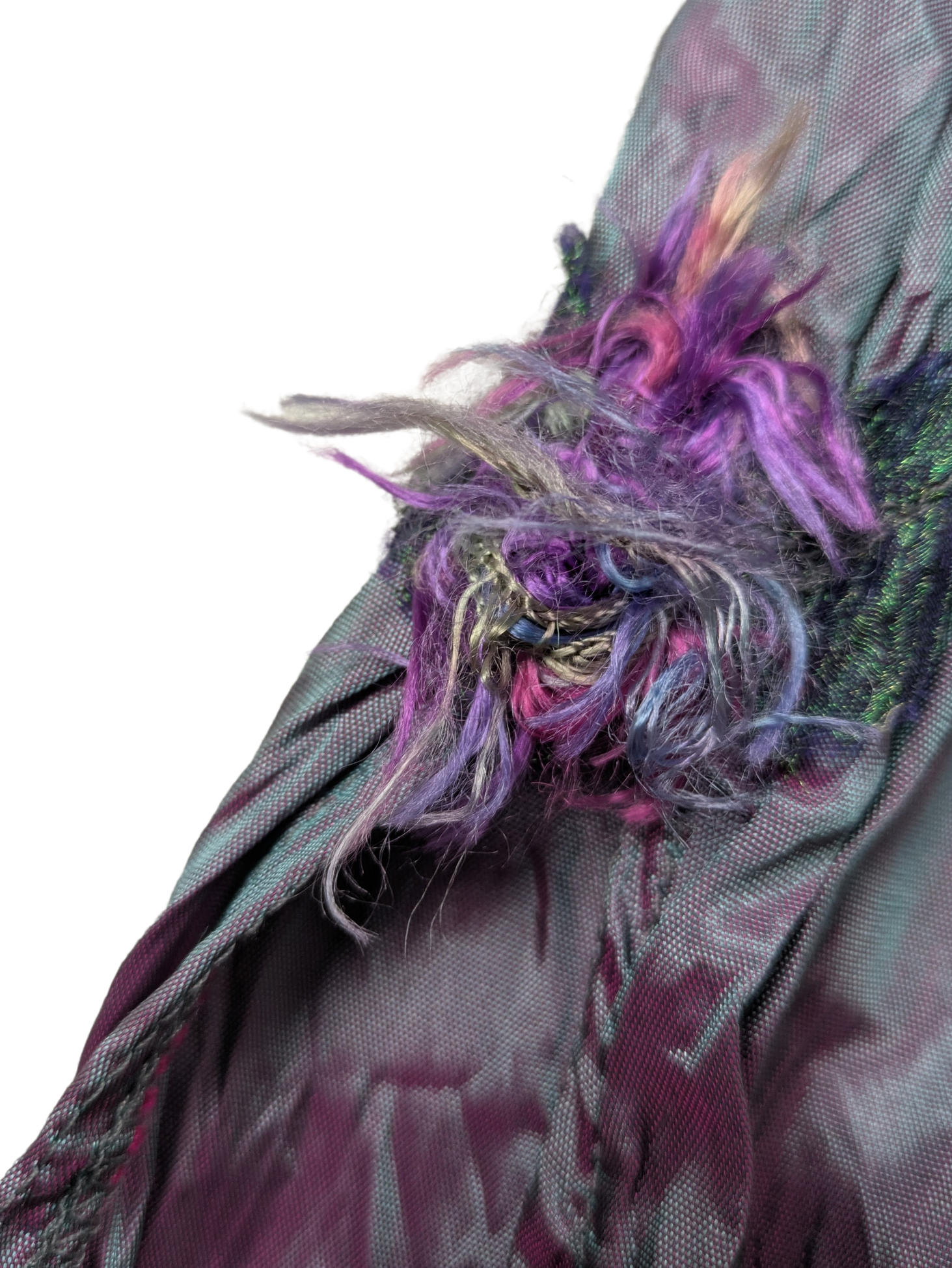 Lee Andersen Fairycore Iridescent Purple Satin Maxi Skirt Size Large