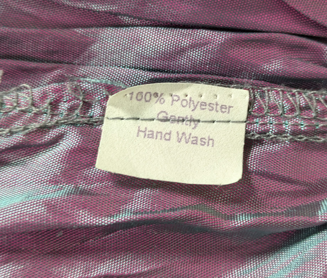 Lee Andersen Fairycore Iridescent Purple Satin Maxi Skirt Size Large