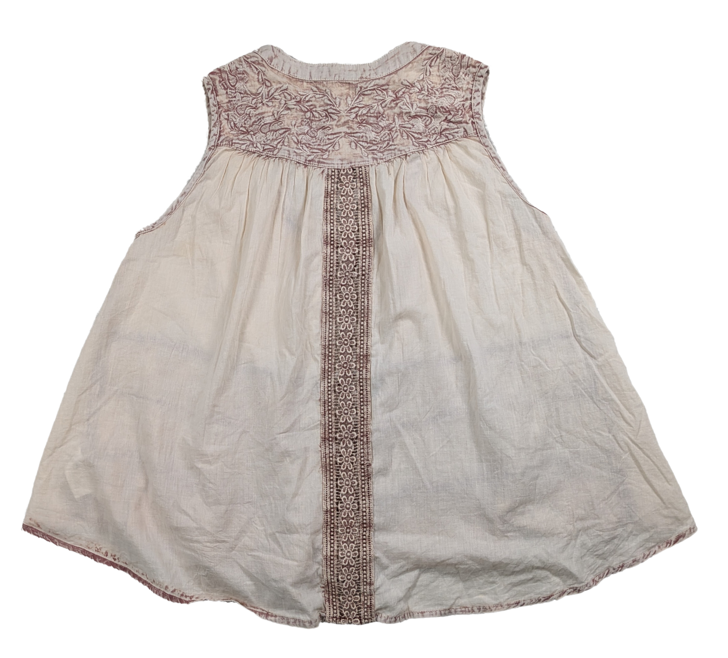 Rachel Zoe Sleeveless Embroidered Swing Top Size Small