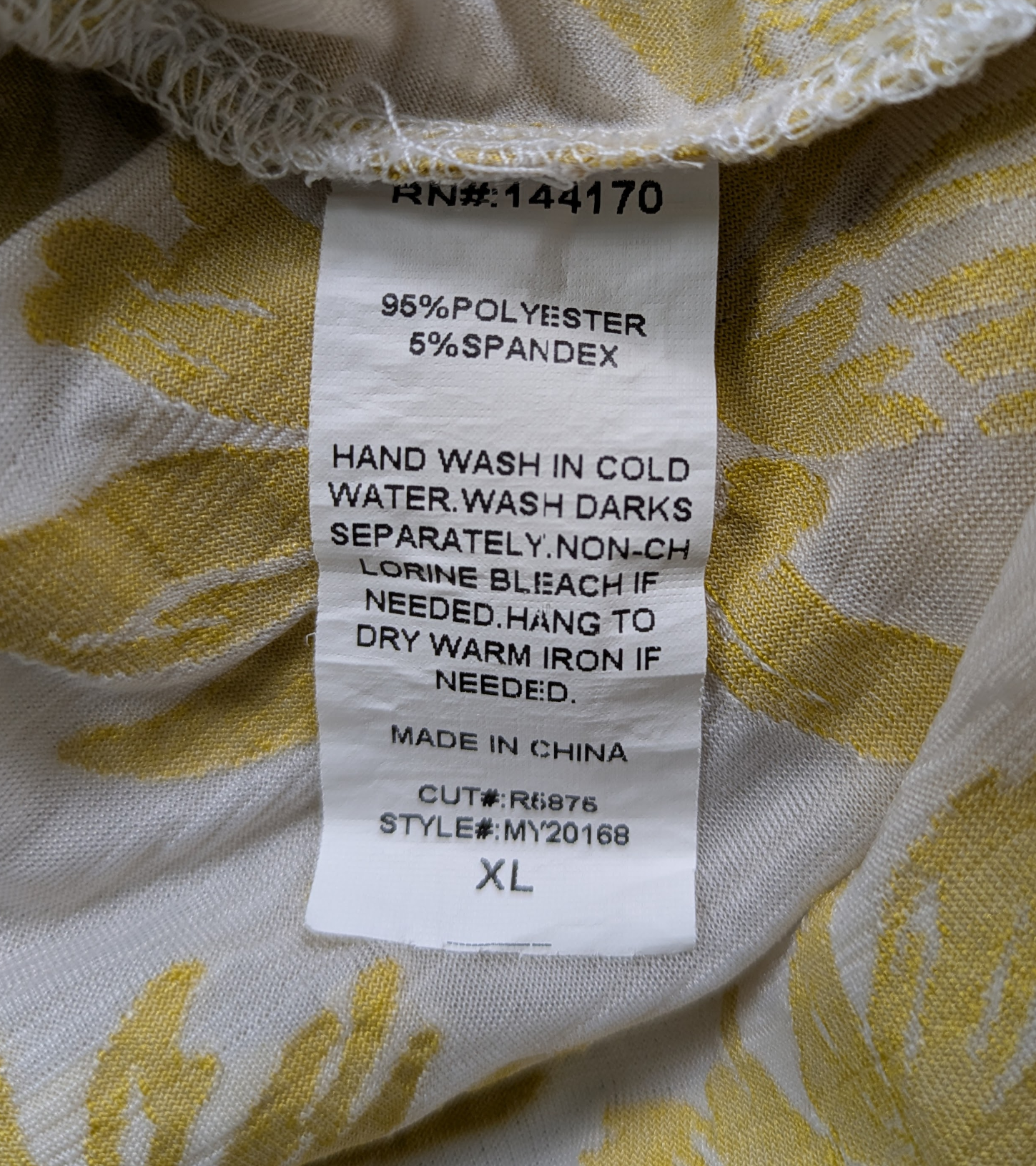 Lavish Semi-sheer Babydoll Top with Flowers Size XL