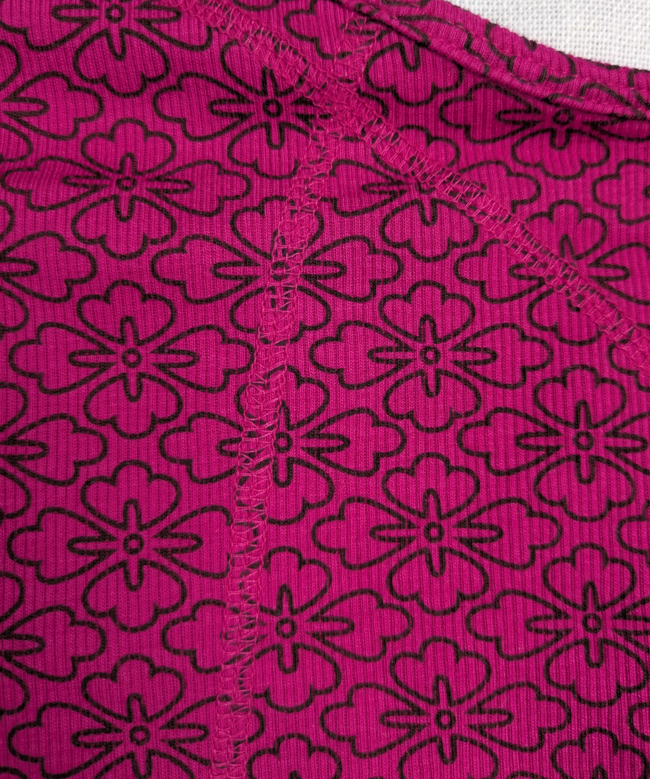 Old Navy do a little yoga Pink with Blue Floral Print Tank Top Size XXL