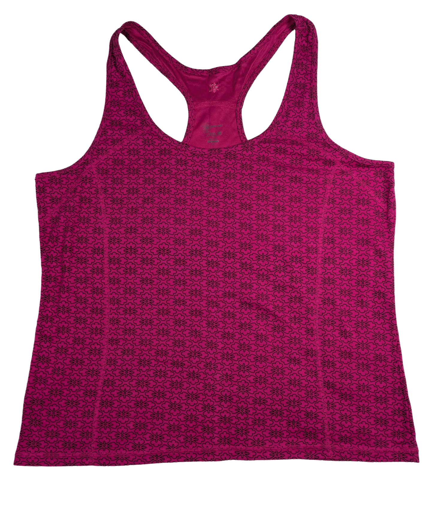 Old Navy do a little yoga Pink with Blue Floral Print Tank Top Size XXL