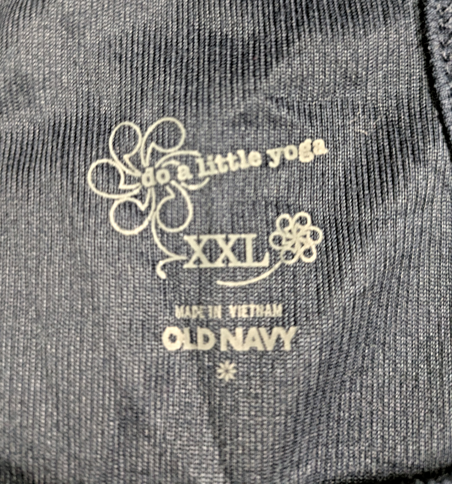 Old Navy do a little yoga Navy Blue Racer back Tank with Flowersn Size XXL