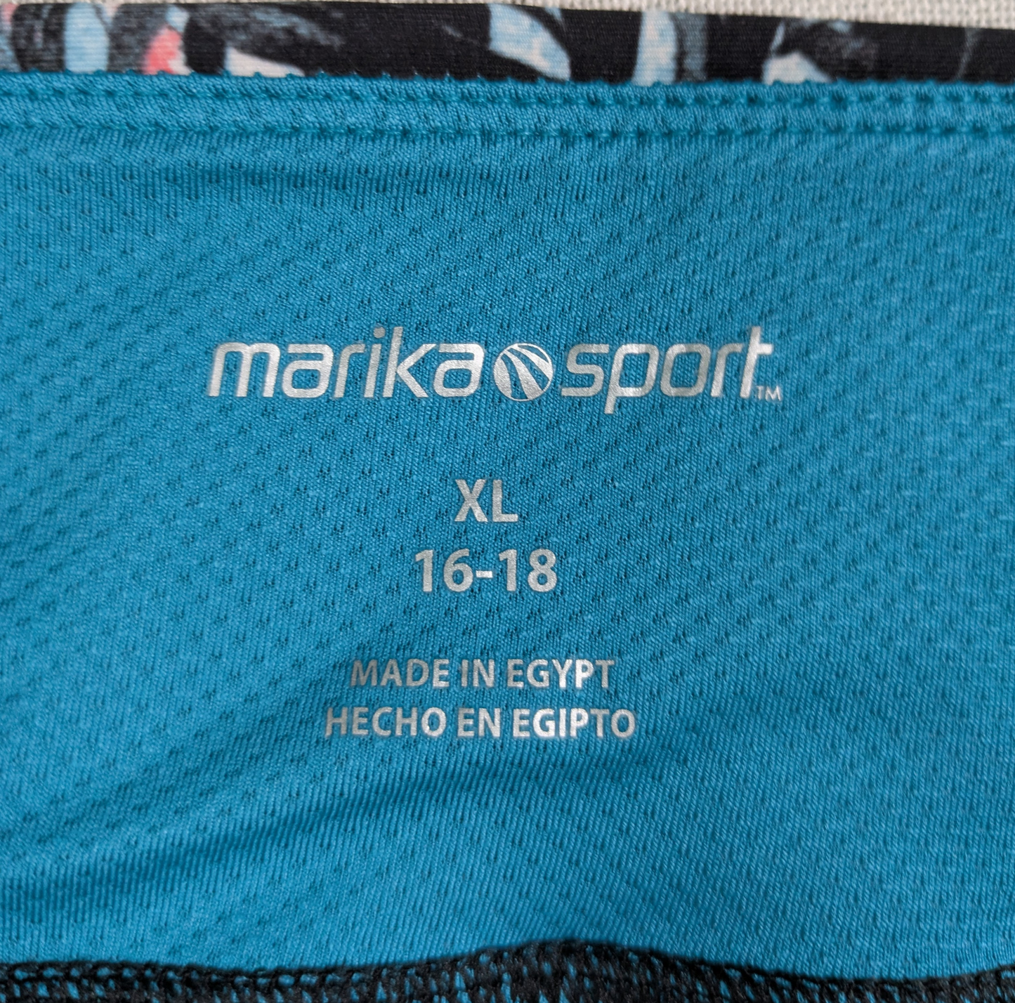 Marika Sport Cropped Tropical Print Leggings Size XL NWT