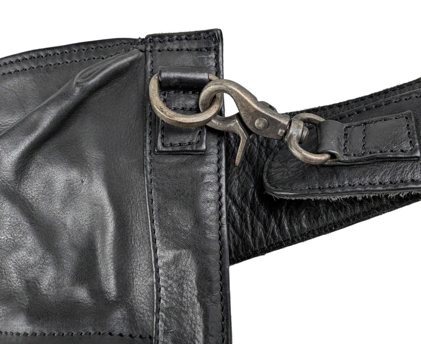 Rock, Paper, Scissors Black Leather Messenger Sling bag Crossbody NWT