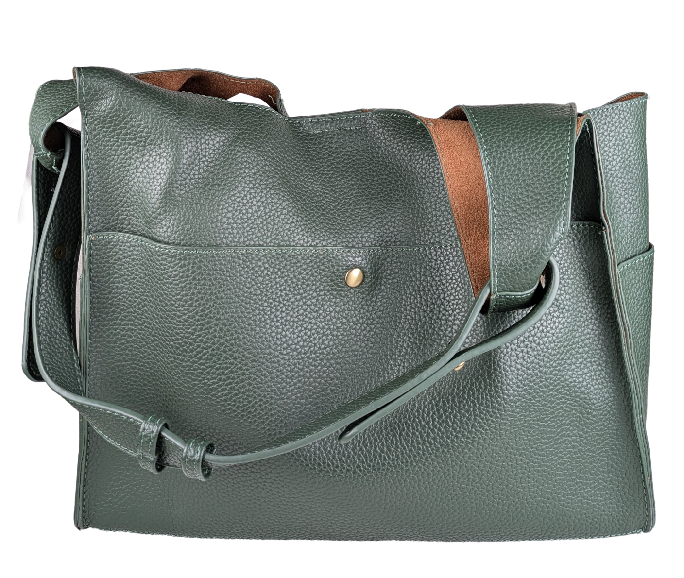 Anthropologie Ellery Pleather Slouchy Tote in Army Green Elevate your style with the Anthropologie Ellery Pleather Slouchy Tote! Made with high-quality pleather, thi
