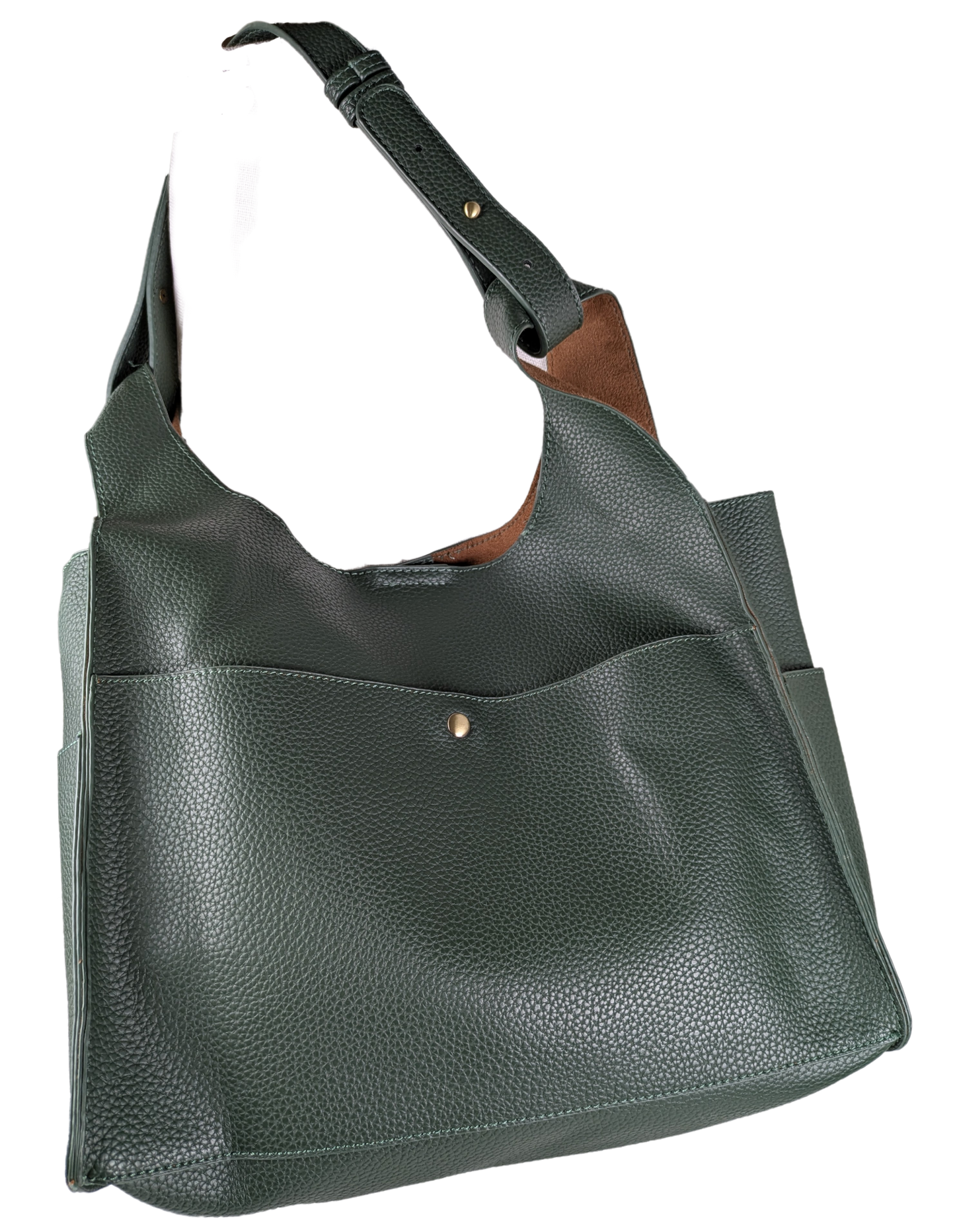 Anthropologie Ellery Pleather Slouchy Tote in Army Green Elevate your style with the Anthropologie Ellery Pleather Slouchy Tote! Made with high-quality pleather, thi