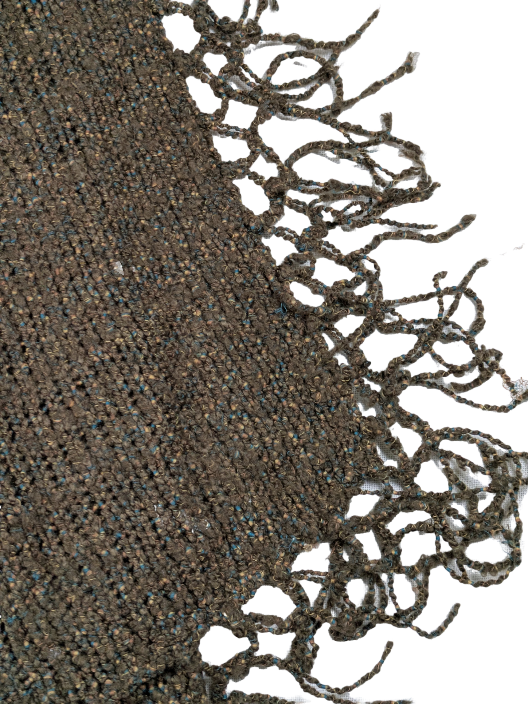 Curio Fringed Olive Green Open-front Long Sweater Vest Size XL Introducing our Curio Fringed Olive Green Sweater Vest! This open-front vest offers a boho twist with 