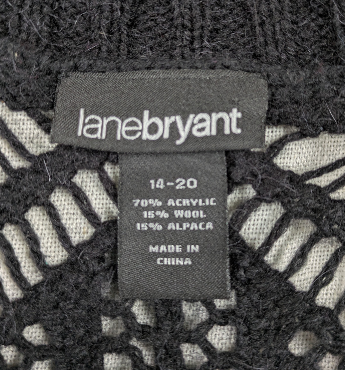 Lane Bryant Black Crochet Cropped Sweater  Size 14/20 Rock the ultimate boho-chic look with Lane Bryant's Black Crochet Cropped Sweater in size 14/20. The intricate 