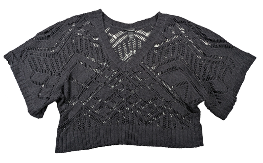 Lane Bryant Black Crochet Cropped Sweater  Size 14/20 Rock the ultimate boho-chic look with Lane Bryant's Black Crochet Cropped Sweater in size 14/20. The intricate 