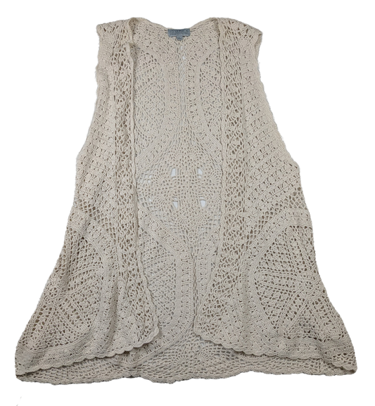Joseph A Crochet Open Long Vest Kimono Boho Size Large Upgrade your boho wardrobe with this Joseph A Crochet Open Long Vest Kimono. The long length and size large ma