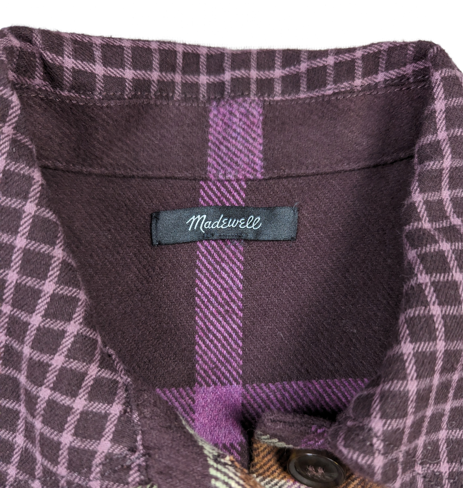 Madewell Tilda Purple Plaid Shacket - NWOT