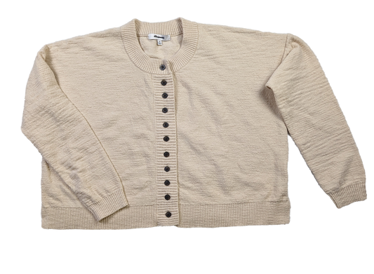 MADEWELL Brampton Crop Cardigan Sweater Ivory Cream Size XS Keep things short and simple this season with this cropped cardigan that doubles as a top. It's easy, box