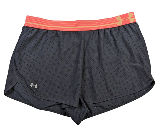 Under Armour Black Mesh Running Shorts with Pink Waist bandGet ready to run in style with these Black Mesh Running Shorts from Under Armour. Made with comfortable me