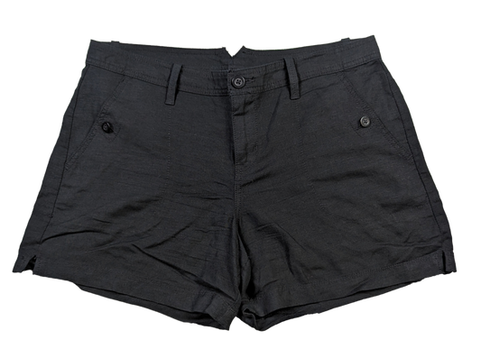 Calvin Klein Black Linen-blend Shorts Size 10 These Calvin Klein Black Linen-blend Shorts in size 10 offer a stylish and comfortable option for any summer outfit. Wi