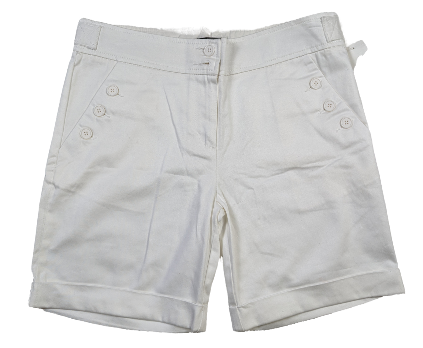 The Limited White Shorts Size 4 - NWT Stay cool and stylish in these Limited White Shorts, featuring front pockets with 3-button closure and back flap pockets for com