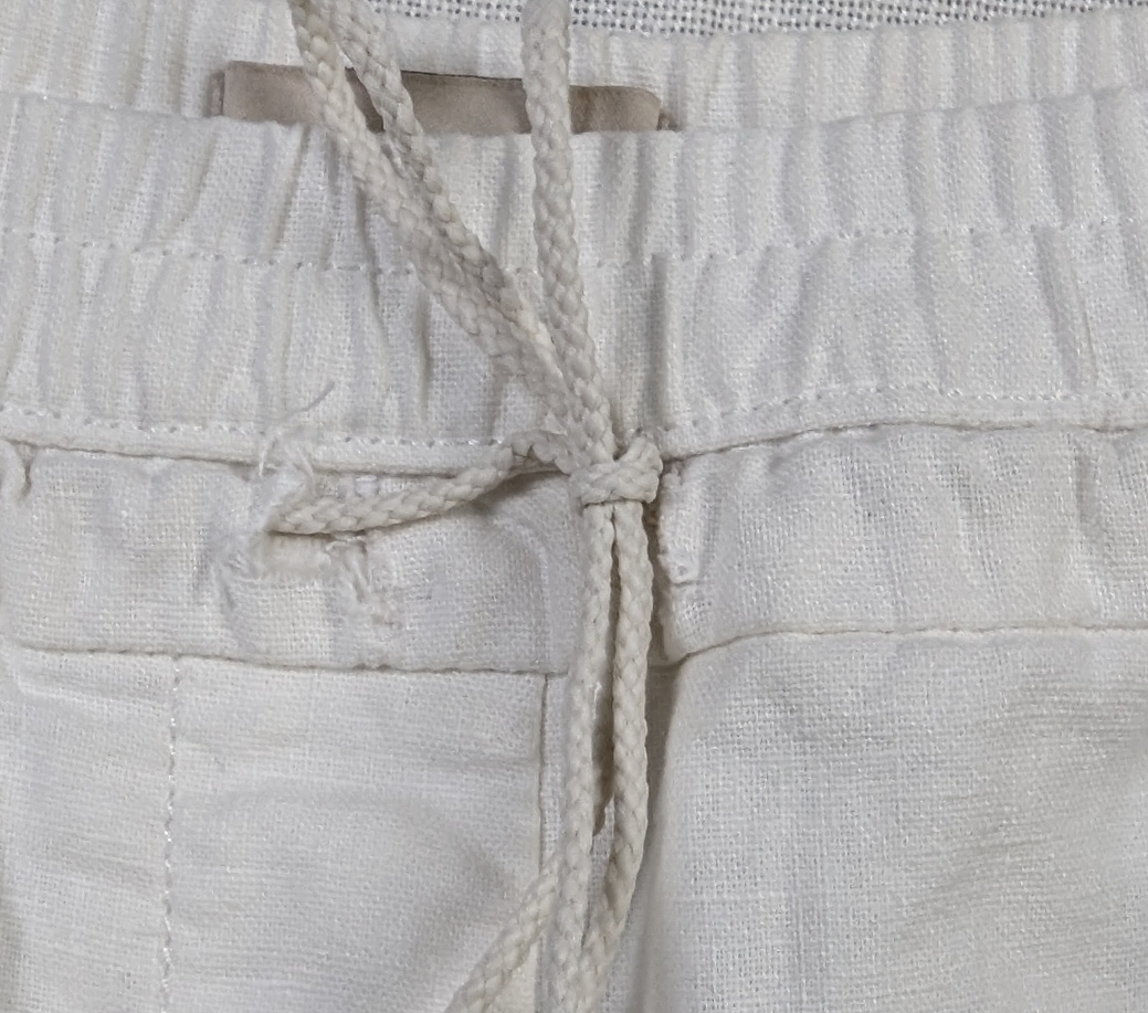 Loft White Running shorts Size M Crafted from a breezy linen blend fabric, these shorts offer a lightweight and breathable feel, making them ideal for warm coastal d