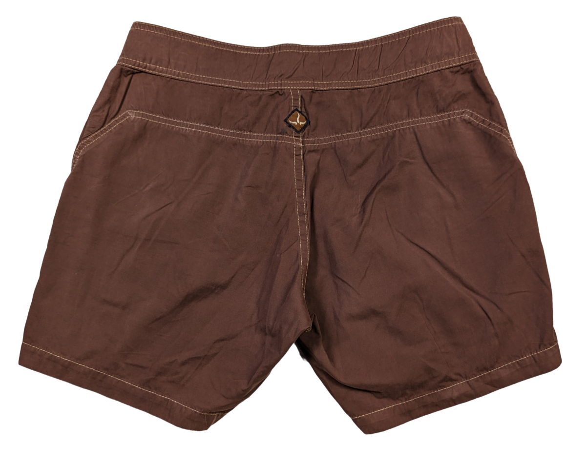 prAna Brown Outdoor Hiking Shorts Size Medium Unleash your adventurous spirit with these Prana outdoor hiking shorts. The medium size, 5.5 inseam, and white topstitc