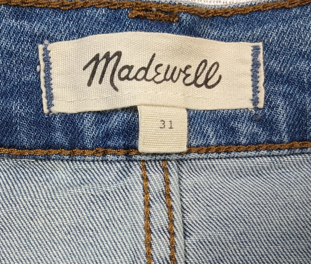 Madewell Denim Button Fly Shorts with Rolled hem Size 31