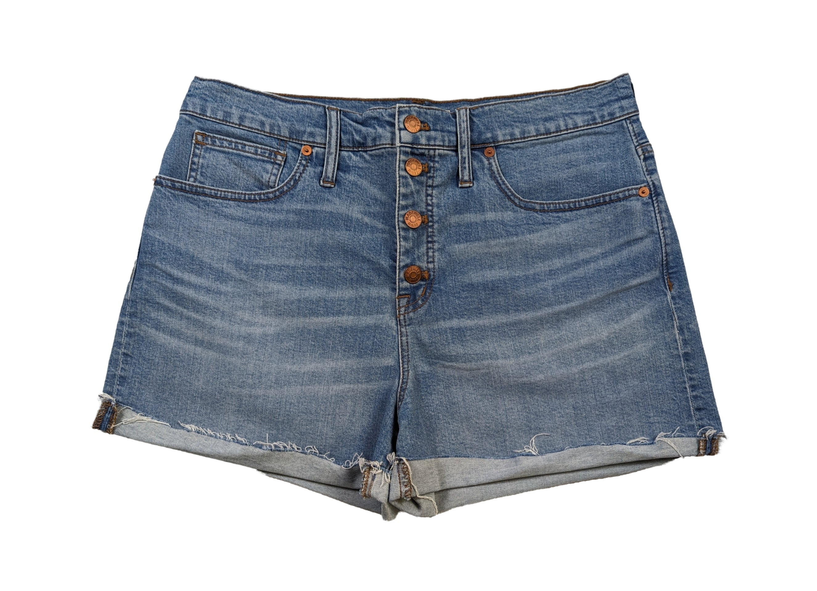 Madewell Denim Button Fly Shorts with Rolled hem Size 31