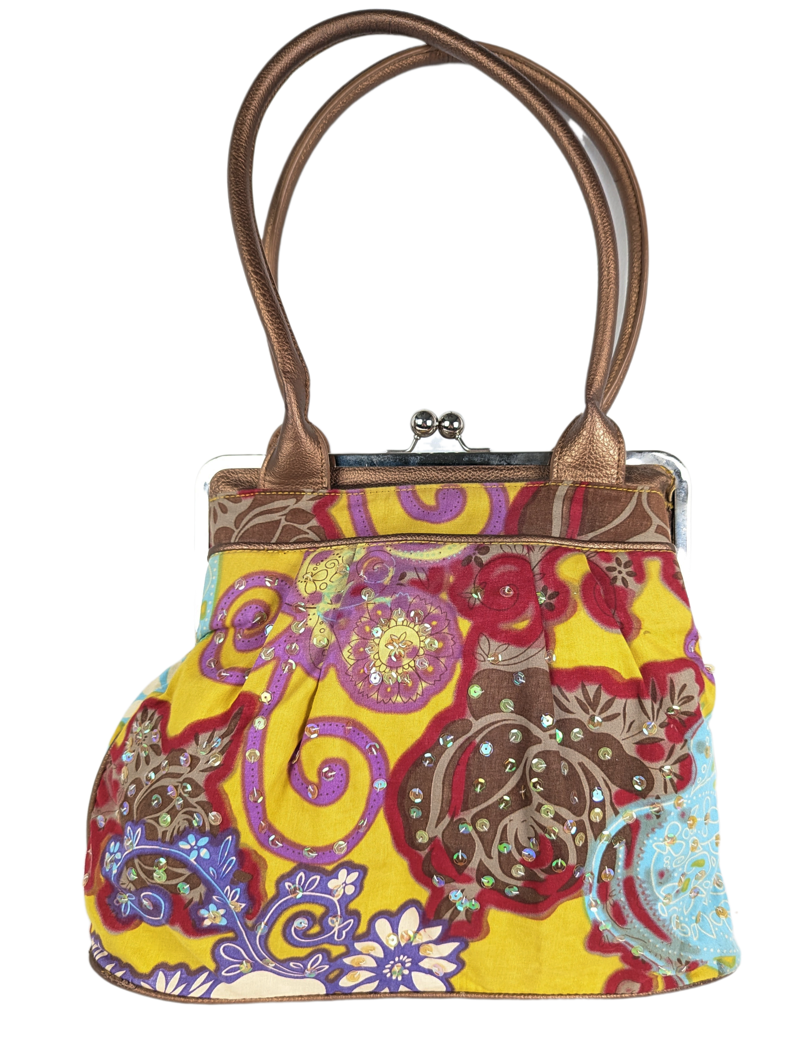 BuenoGorgeous bag with lots of room for all your essentials!  
Measurements:  L - 14"  W - 4 1/2"  H - 12"  Strap - 25"HandbagBueno Embellished HandbagBueno Embellished Handbag