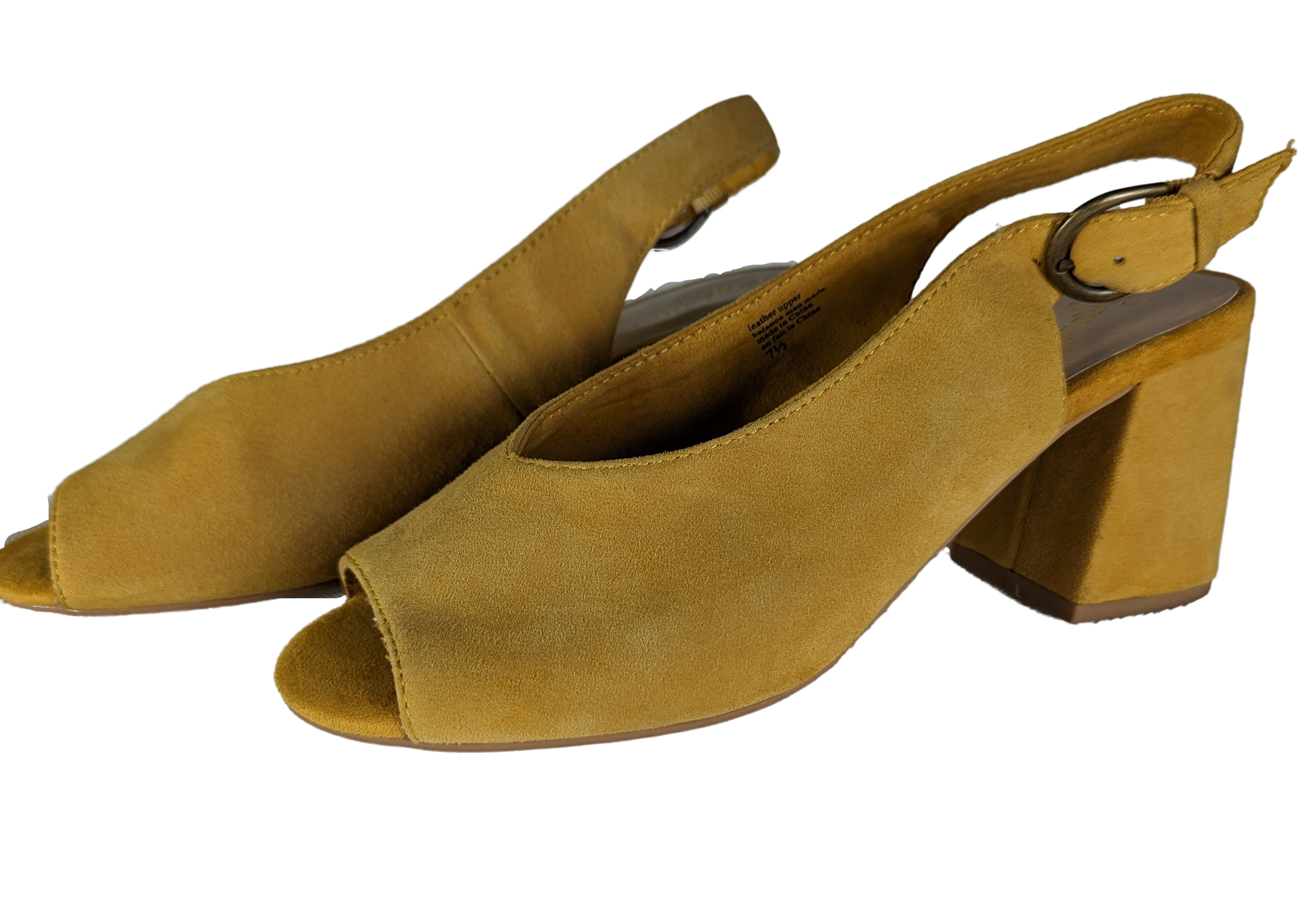 Seychelles Mustard Yellow Suede Chunky Heel Sandals Size 7 1/2 Step into the sun with Seychelles Mustard Yellow Suede Chunky Heel Sandals! These playful sandals feat