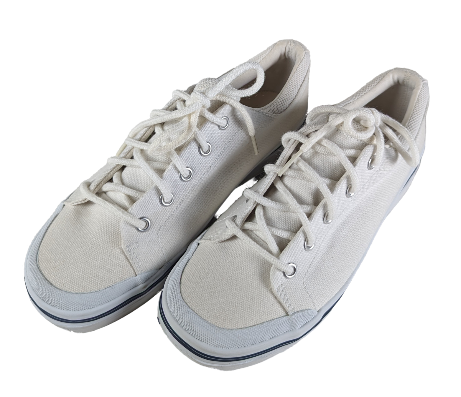 Totes Sport White Sneakers Size 8W Elevate your style and comfort with Totes Sport White Sneakers. Designed with a canvas upper and rubber sole, these sneakers provi