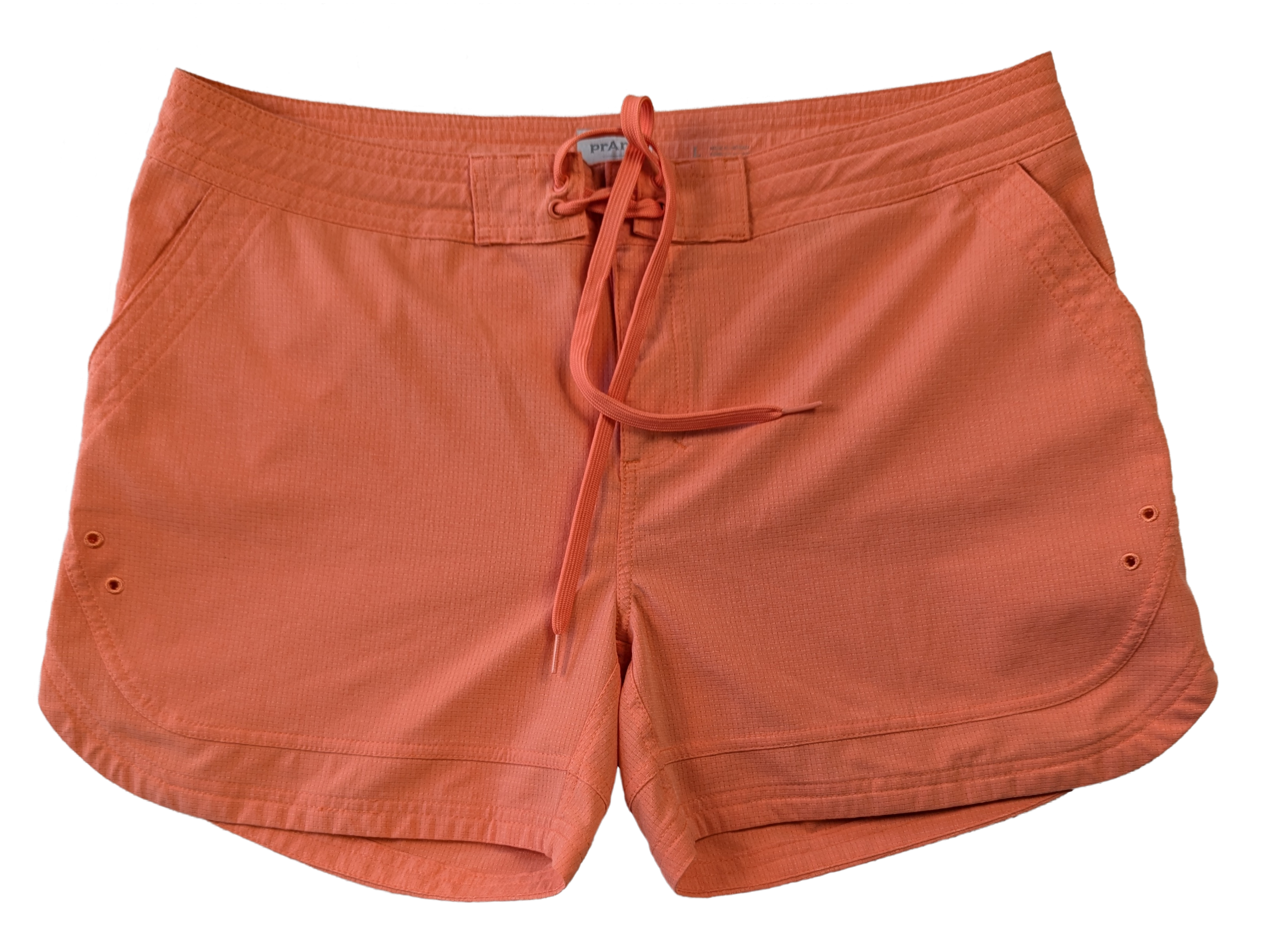 prAna Ebelie Orange Board Shorts Size Large From the beach to the boardwalk, you'll stay comfortable in prAna's Ebelie boardshorts thanks to their fast-drying, breat