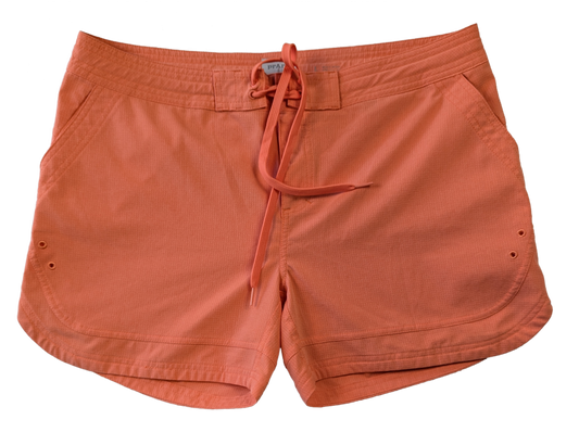 prAna Ebelie Orange Board Shorts Size Large From the beach to the boardwalk, you'll stay comfortable in prAna's Ebelie boardshorts thanks to their fast-drying, breat