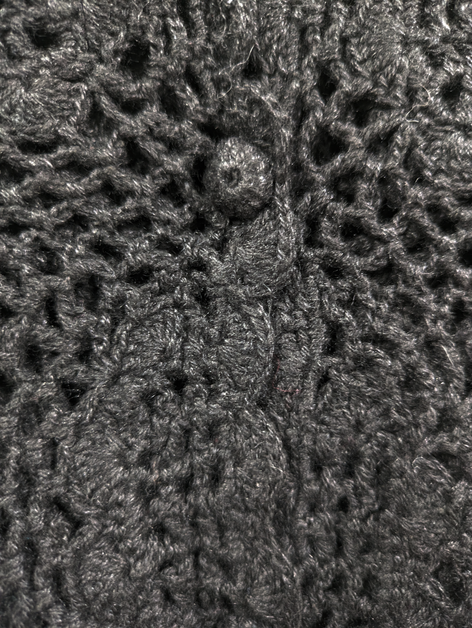 Vintage Newport News Black Crochet Cardigan Sweater 3/4 Sleeve Size 1XLook effortlessly stylish with this Vintage Newport News Black Crochet Cardigan Sweater.  