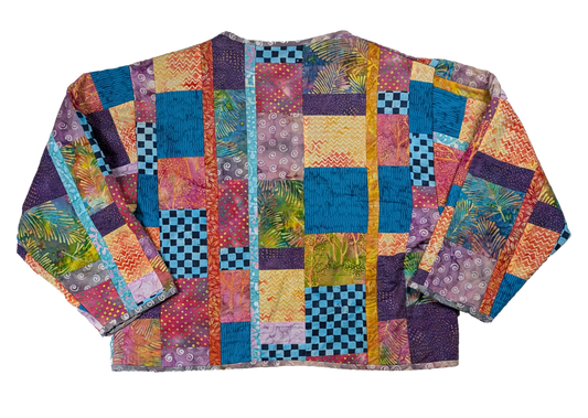 Handmade Colorful Quilted Jacket cottagecore Get cozy and stylish with our Handmade Quilted Jacket! It is lovingly handmade for a unique character, perfect for addin