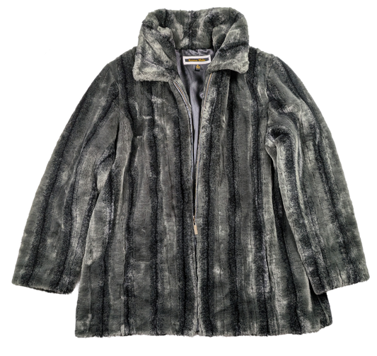Kristen Blake Faux Fur Jacket with Zip closure Size XL