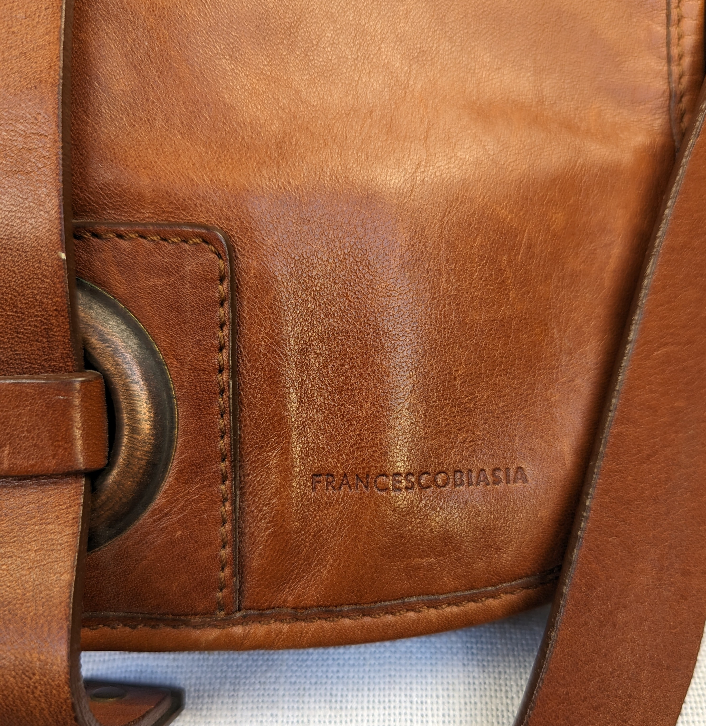 Francesco BiasiaVintage bag in excellent condition!  Lots of room for all your essentials - wallet, keys, makeup, etc...Purse, handbagFrancesco Biasia Leather and Fabric Messenger BagFrancesco Biasia Leather