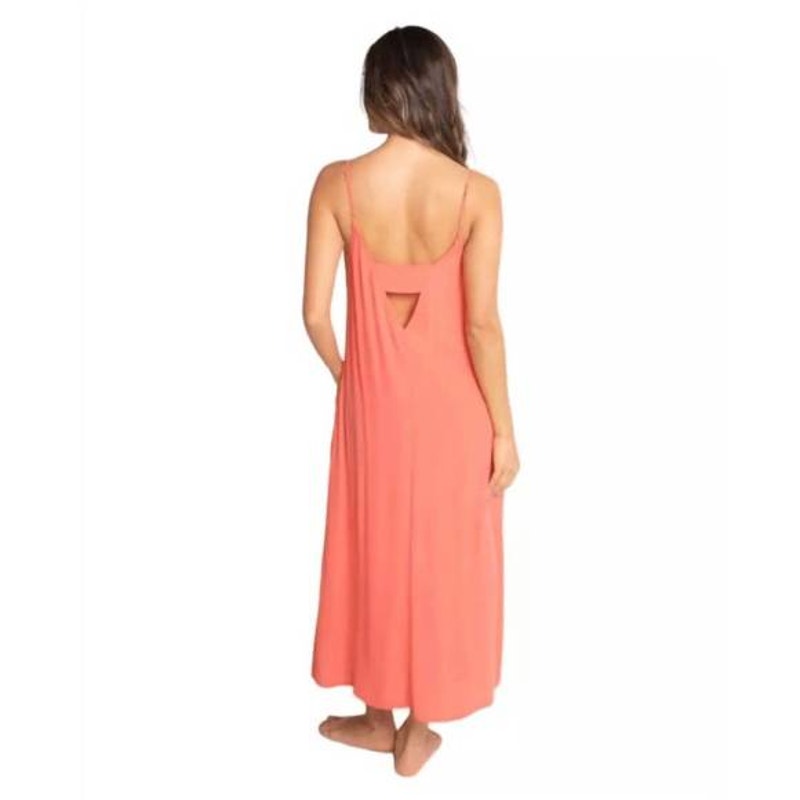 Lovestitch Rain or Shine Coral Spaghetti Strap Sundress Size Large