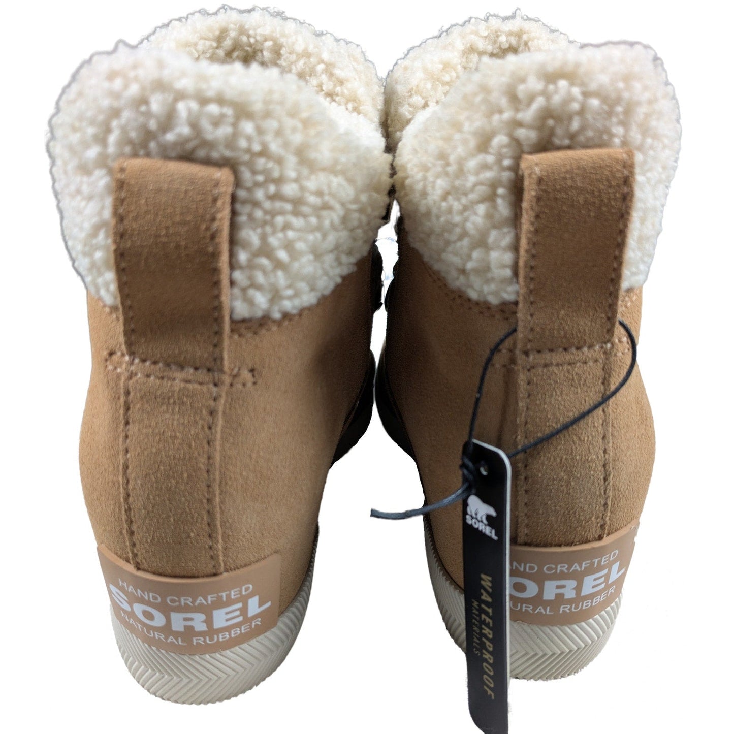 Sorel Women's Out N About Cozy Wedge Tan Suede Size 10 Booties NWOB Step out in style and comfort with these Sorel Out N About Cozy Wedge booties! These stylish boot