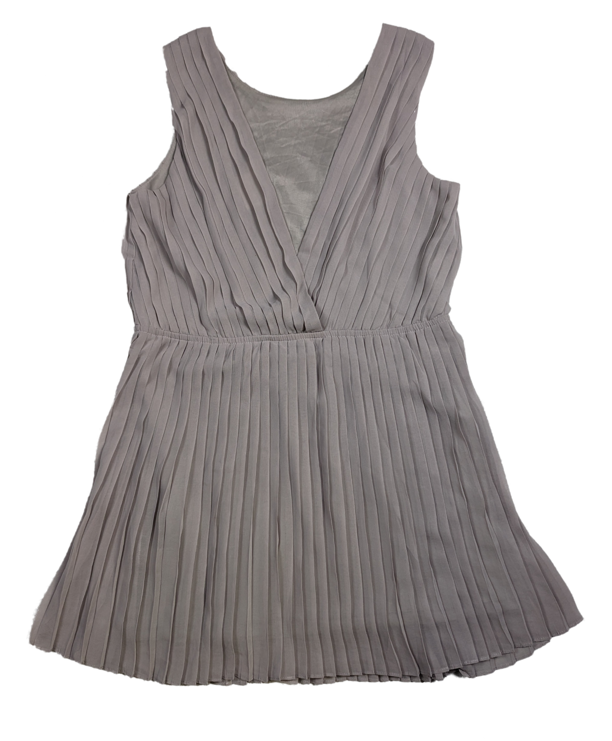 Lush Champagne Pleated Mini Dress Size Medium Indulge in luxury with the Lush Champagne Pleated Mini Dress. The pleats provide a flattering fit while the sleeveless